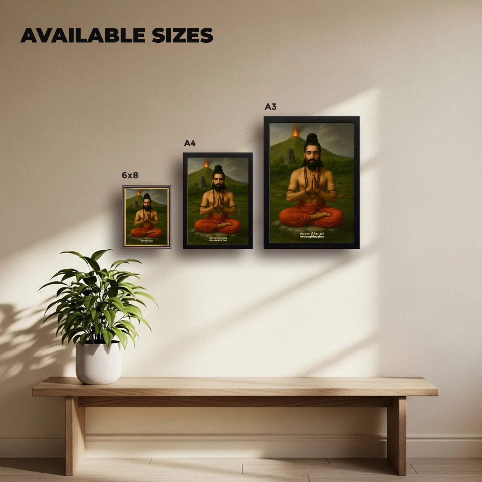 Arunagirinathar | Spiritual Guru | Powerful Photo Frame | A3 | A4 | 6x8 inch