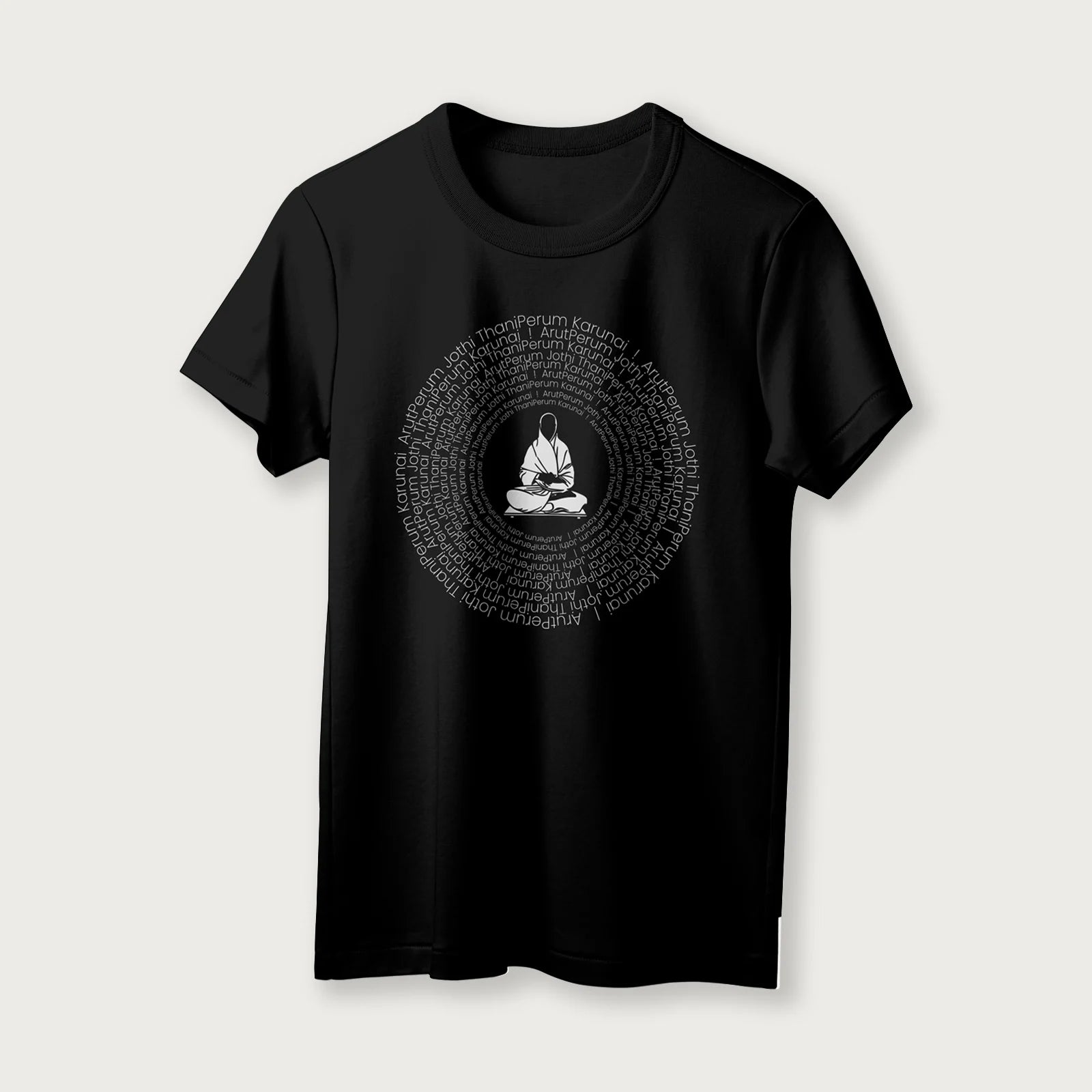 Arut Perum Jothi | English | Unisex T-Shirt | 100% Cotton | Regular Fit | Spiritual Graphic Tee