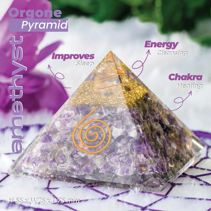 Orgone Amethyst Pyramid