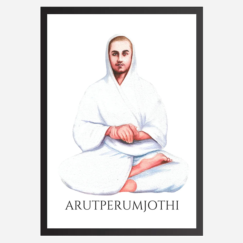 Vallalar- Arutperum Jothi - Divine Wall Art A3 Size (297 x 420 mm)