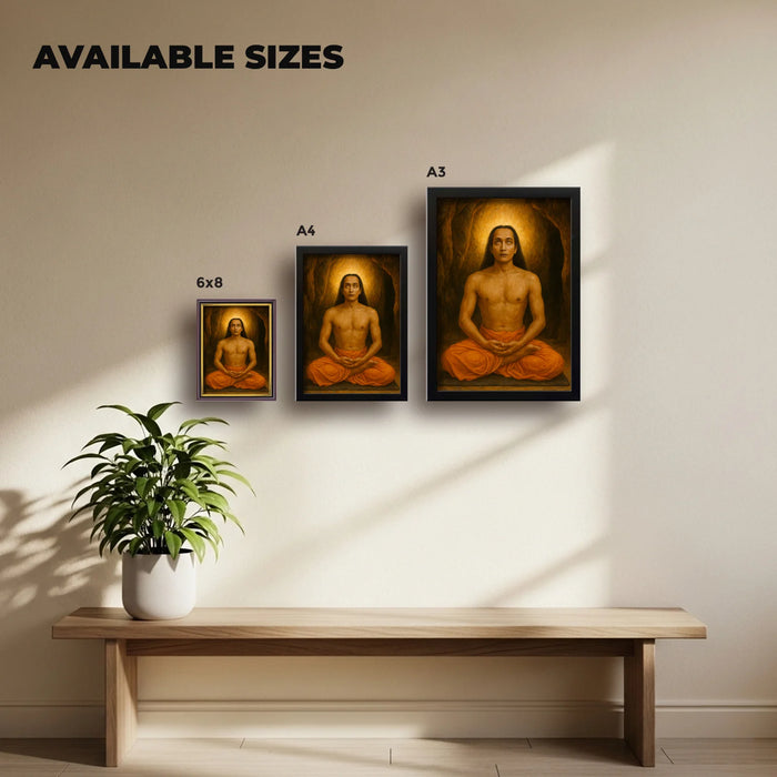 Mahavatar Babaji | Kriya Yoga Master | Powerful Photo Frame | A3 | A4 | 6x8 inch