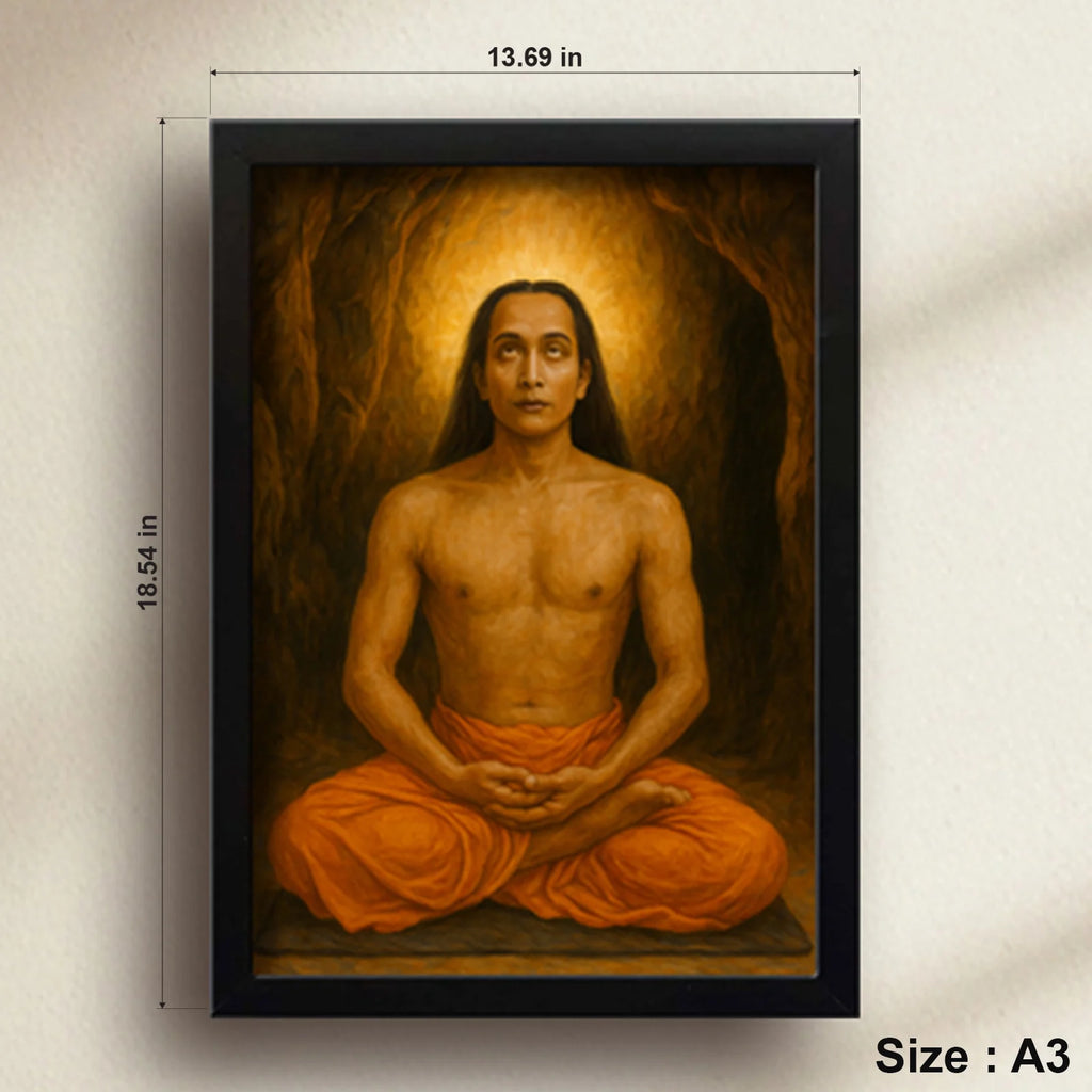Mahavatar Babaji | Kriya Yoga Master | Powerful Photo Frame | A3 | A4 | 6x8 inch