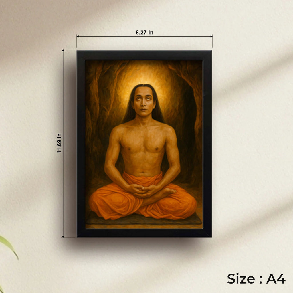 Mahavatar Babaji | Kriya Yoga Master | Powerful Photo Frame | A3 | A4 | 6x8 inch