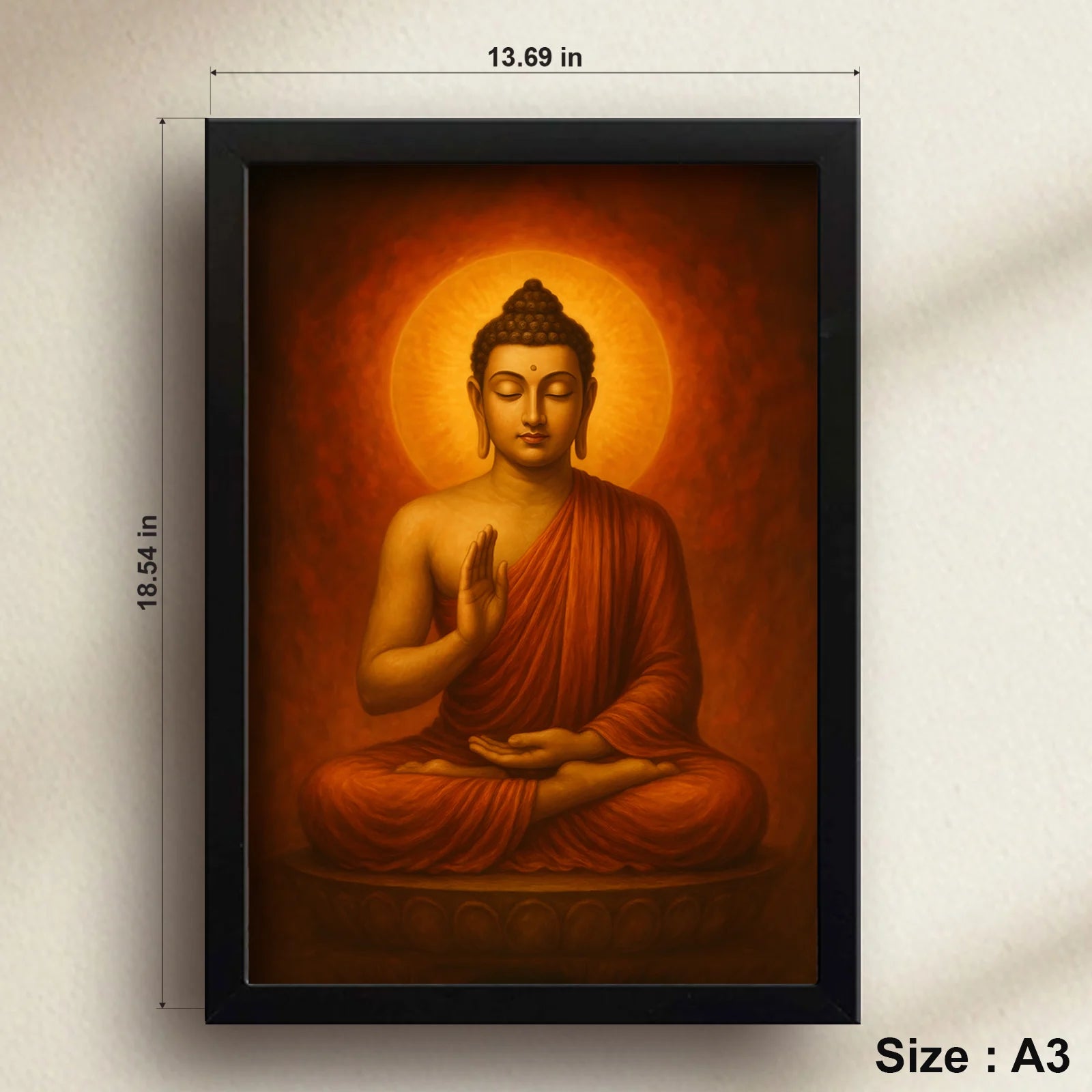 Lord Buddha | Spiritual Guru | Powerful Photo Frame | A3 | A4 | 6x8 inch