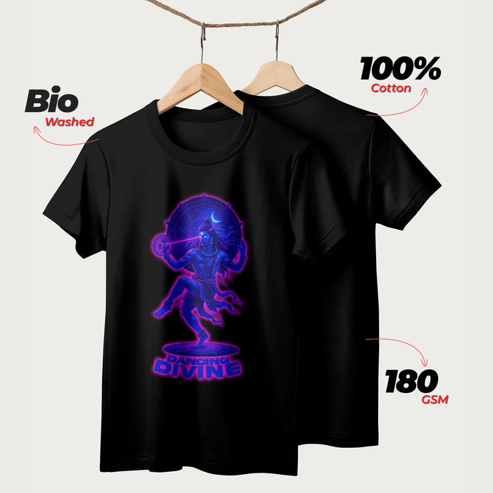 Dancing Divine | English | Unisex T-Shirt | 100% Cotton | Regular Fit | Spiritual Graphic Tee