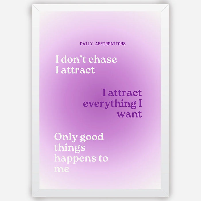 Daily Affirmations- Wall Art A3 Size (297 x 420 mm)