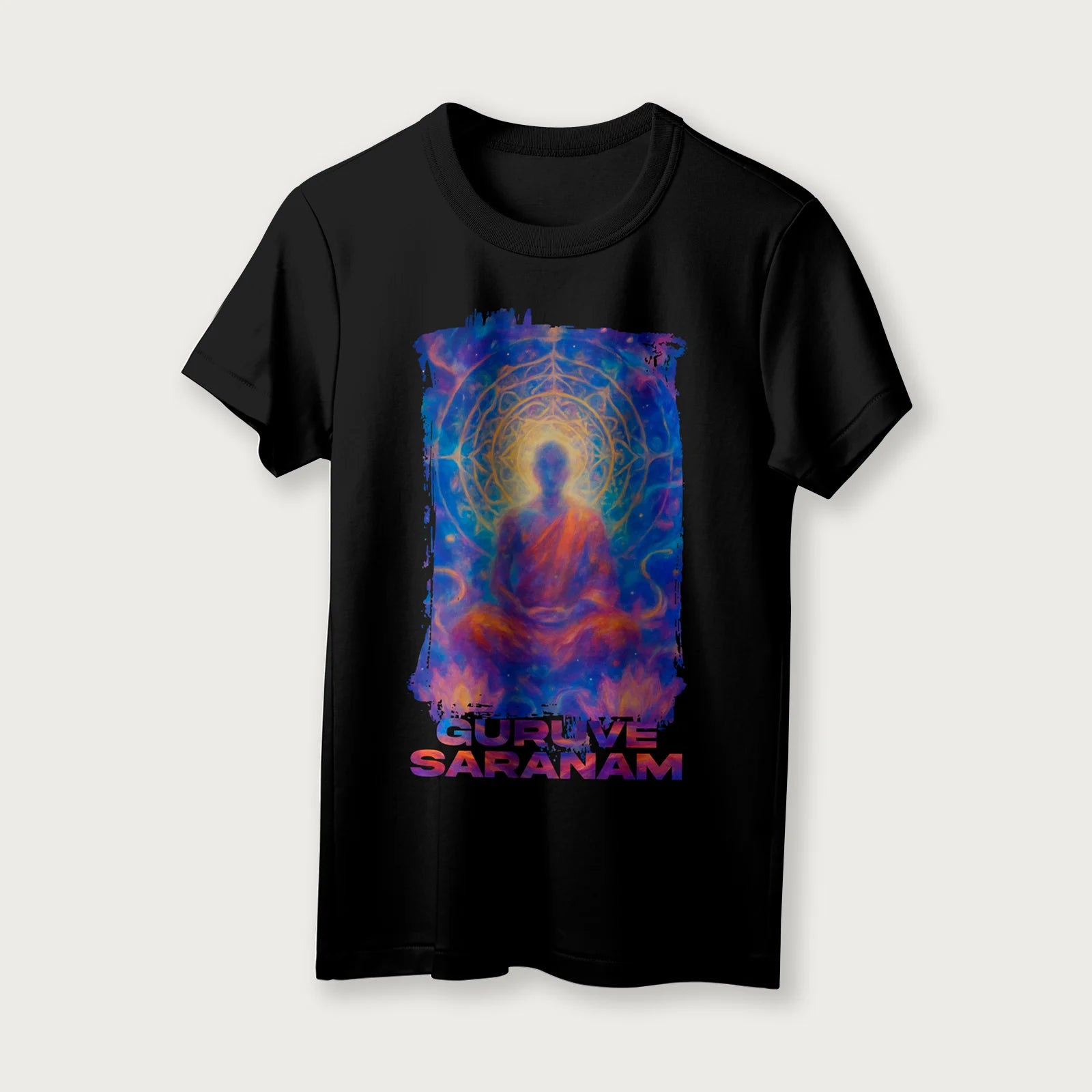Guruve Saranam | English | Unisex T-Shirt | 100% Cotton | Regular Fit | Spiritual Graphic Tee | D1