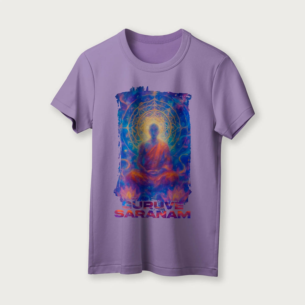 Guruve Saranam | English | Unisex T-Shirt | 100% Cotton | Regular Fit | Spiritual Graphic Tee | D1