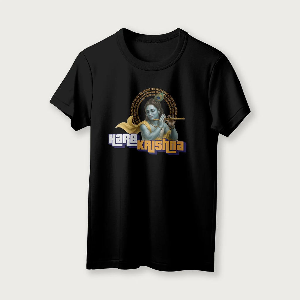 Hare Krishna | English | Unisex T-Shirt | 100% Cotton | Regular Fit | Spiritual Graphic Tee