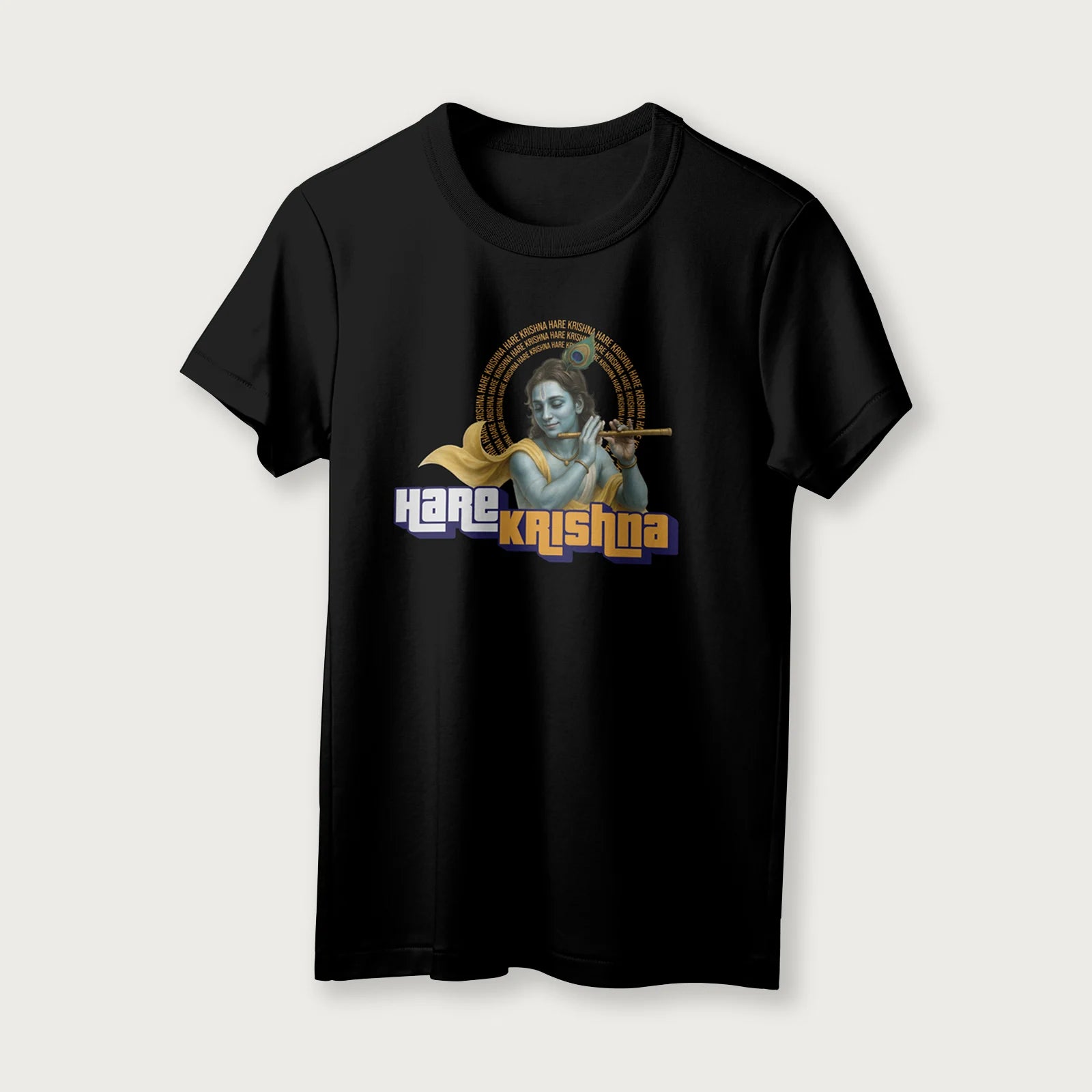 Hare Krishna | English | Unisex T-Shirt | 100% Cotton | Regular Fit | Spiritual Graphic Tee