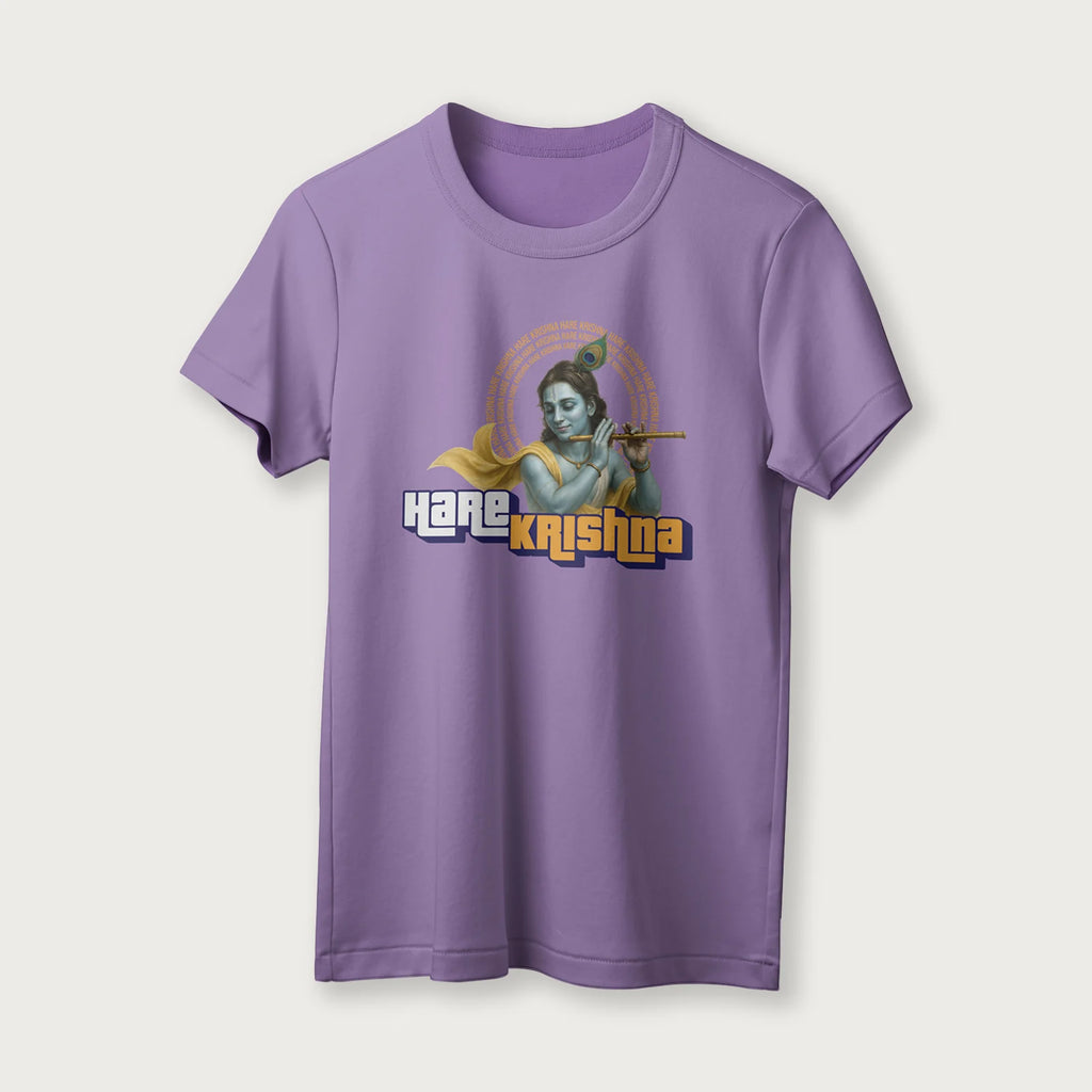 Hare Krishna | English | Unisex T-Shirt | 100% Cotton | Regular Fit | Spiritual Graphic Tee