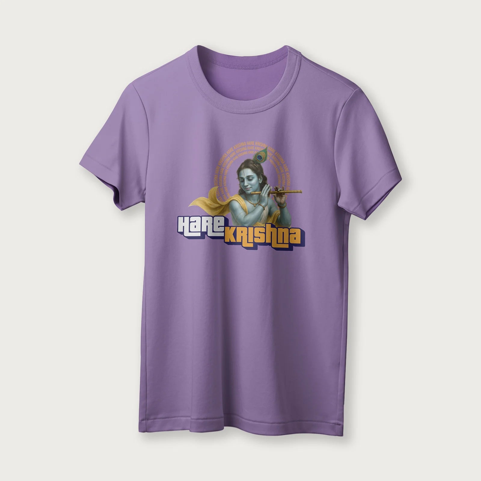 Hare Krishna | English | Unisex T-Shirt | 100% Cotton | Regular Fit | Spiritual Graphic Tee