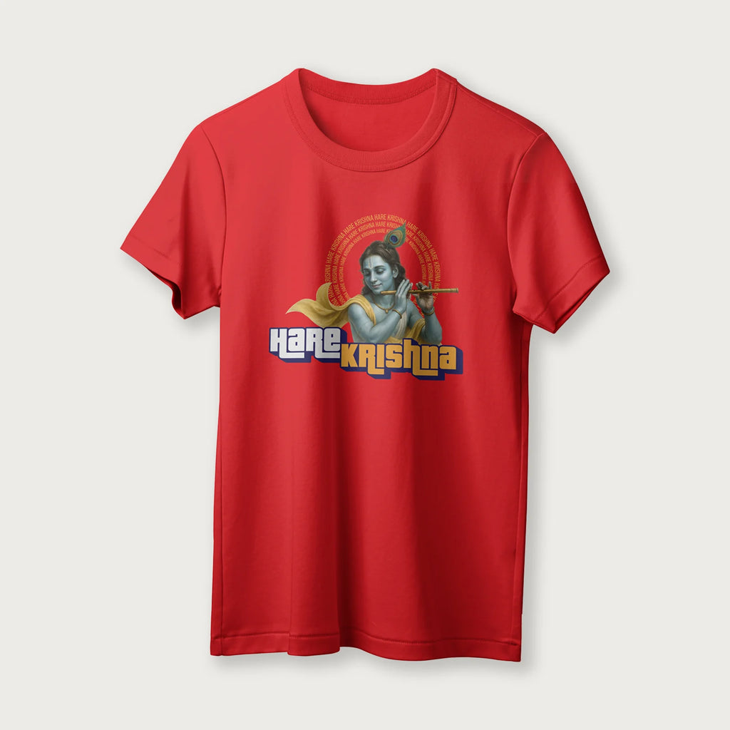 Hare Krishna | English | Unisex T-Shirt | 100% Cotton | Regular Fit | Spiritual Graphic Tee