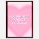 I am divinely protected by angels - Wall Art A3 Size Photo Frame (297 x 420 mm)