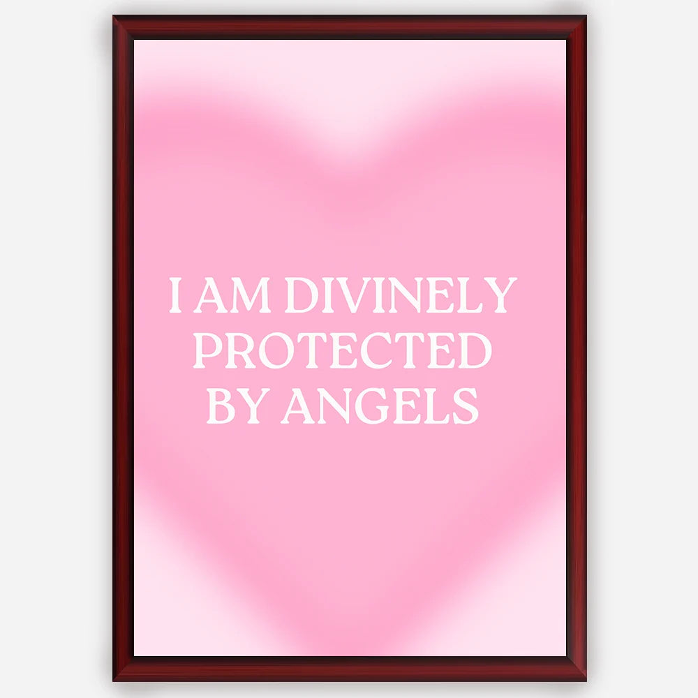 I am divinely protected by angels - Wall Art A3 Size Photo Frame (297 x 420 mm)