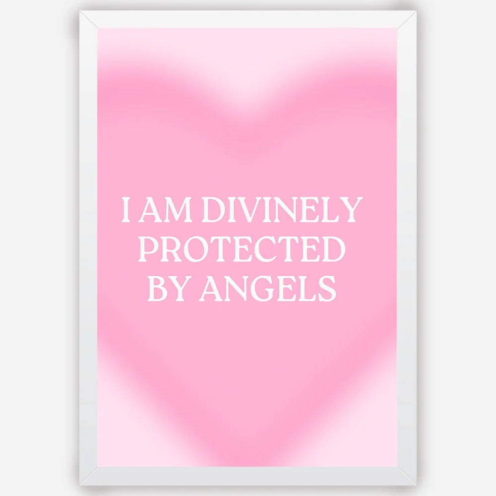 I am divinely protected by angels - Wall Art A3 Size Photo Frame (297 x 420 mm)