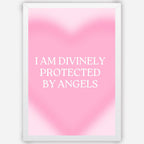I am divinely protected by angels - Wall Art A3 Size Photo Frame (297 x 420 mm)