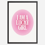 I am a lucky girl - Wall Art A3 Size Photo Frame (297 x 420 mm)