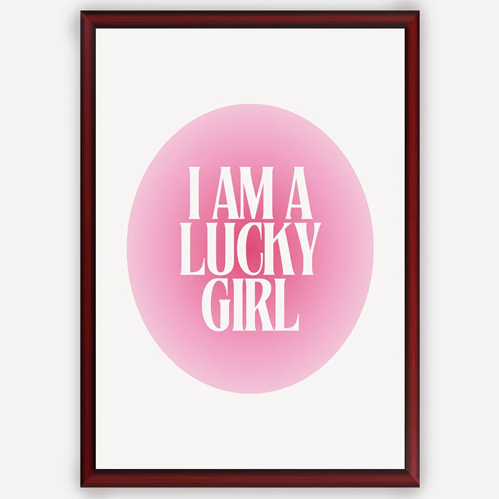 I am a lucky girl - Wall Art A3 Size Photo Frame (297 x 420 mm)