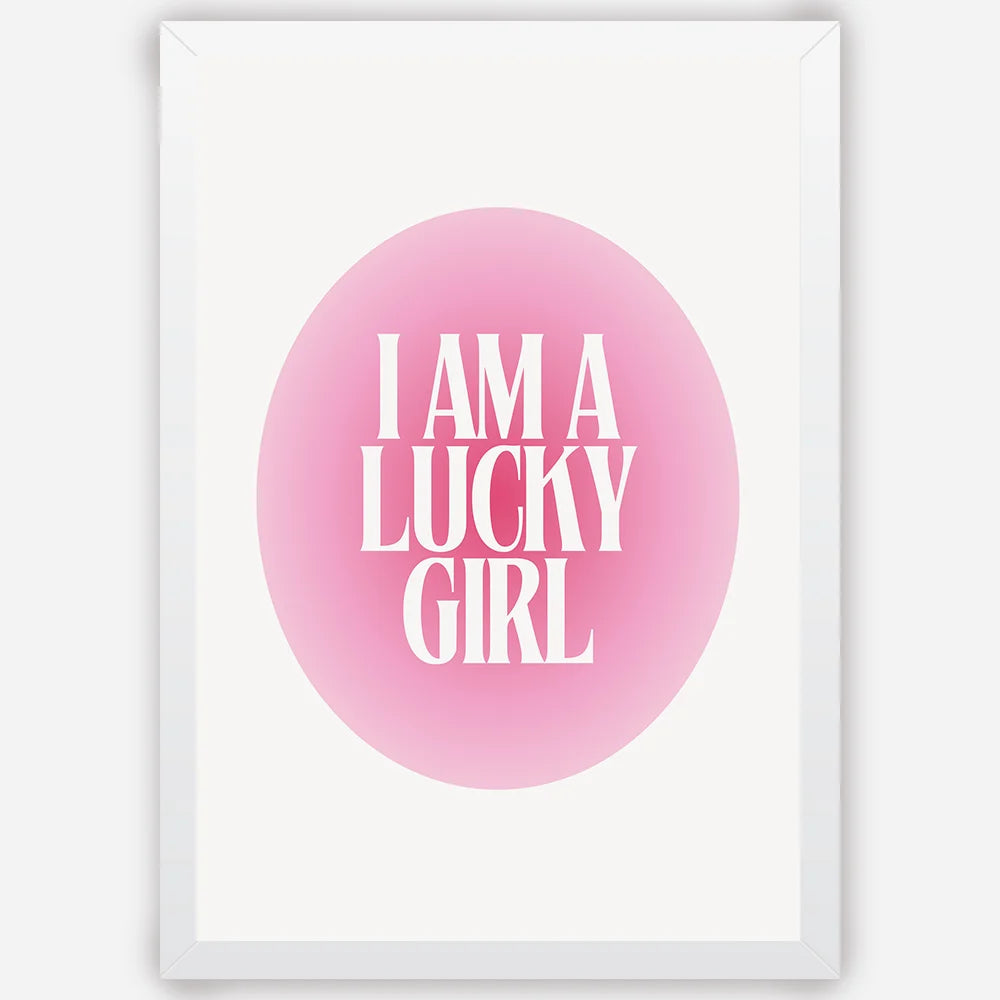 I am a lucky girl - Wall Art A3 Size Photo Frame (297 x 420 mm)