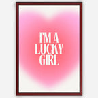 I am a lucky girl with heart - Wall Art A3 Size Photo Frame (297 x 420 mm)