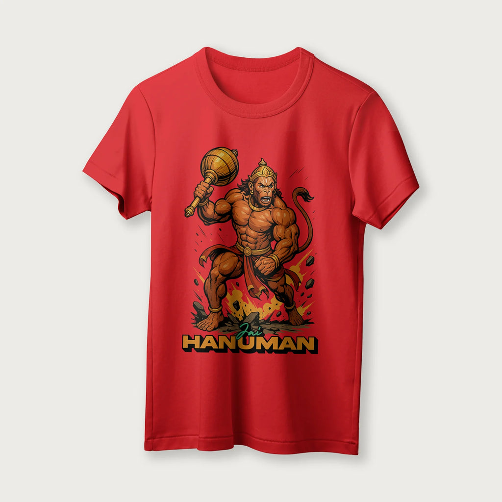 Jai Hanuman | Tamil | Unisex T-Shirt | 100% Cotton | Regular Fit | Spiritual Graphic Tee
