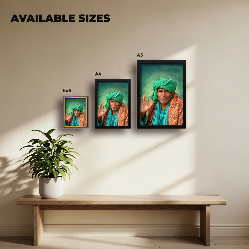 Kanakkanpatti Sarguru | Siddhar | Powerful Photo Frame | A3 | A4 | 6x8 inch