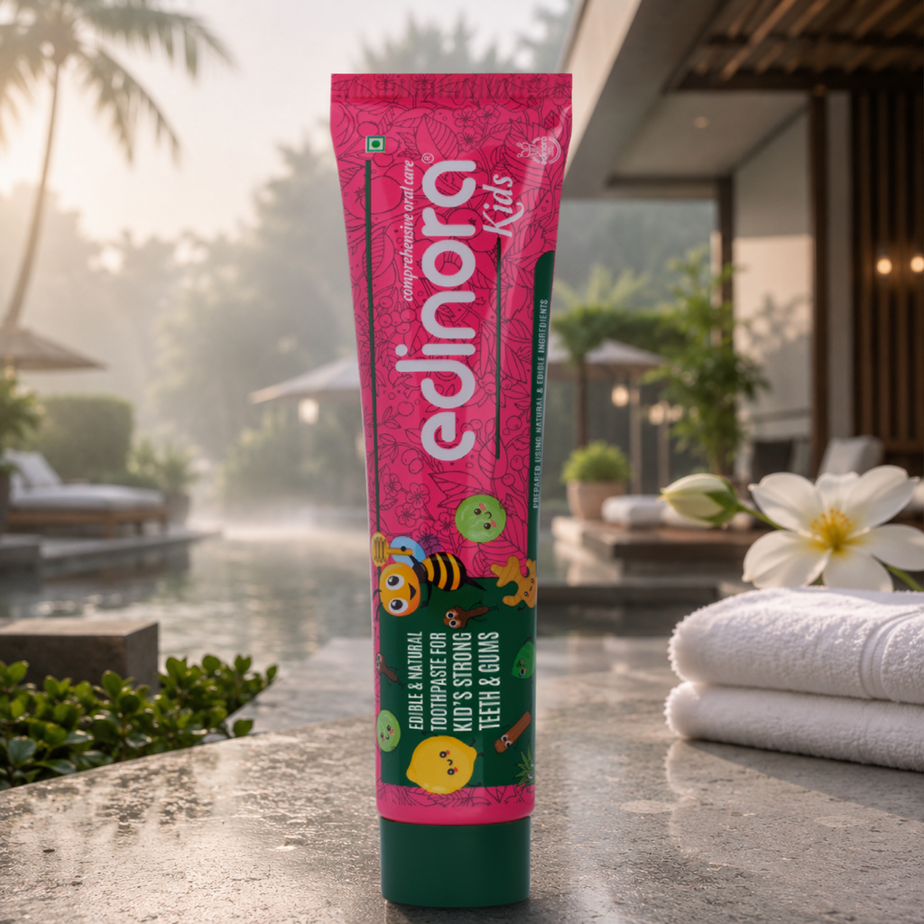 EDINORA KIDS TOOTHPASTE without SLS, Parabens, Harsh chemicals | Edible grade and safe if accidentally swallowed