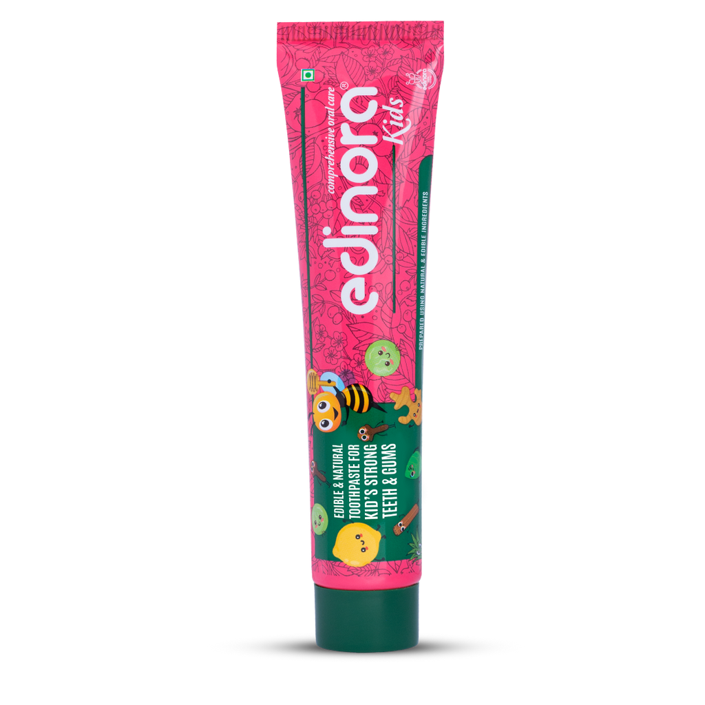 EDINORA KIDS TOOTHPASTE without SLS, Parabens, Harsh chemicals | Edible grade and safe if accidentally swallowed