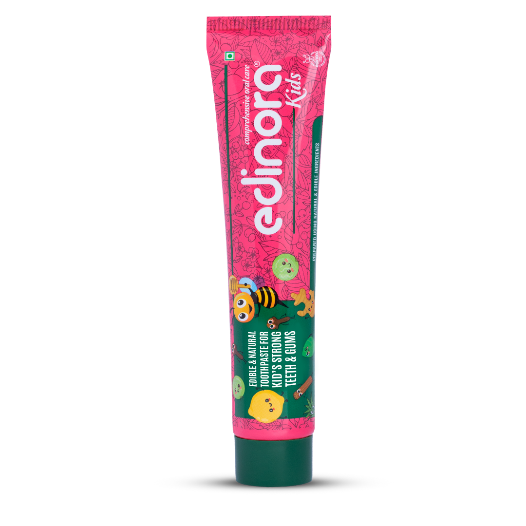 EDINORA KIDS TOOTHPASTE without SLS, Parabens, Harsh chemicals | Edible grade and safe if accidentally swallowed