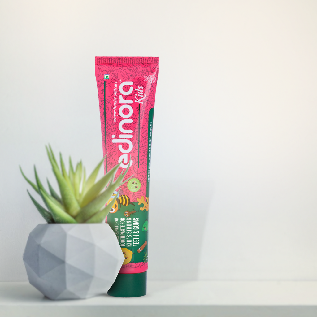 EDINORA KIDS TOOTHPASTE without SLS, Parabens, Harsh chemicals | Edible grade and safe if accidentally swallowed