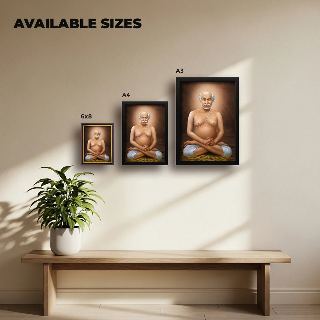 Lahiri Mahasaya | Kriya Yogi | Powerful Photo Frame | A3 | A4 | 6x8 inch