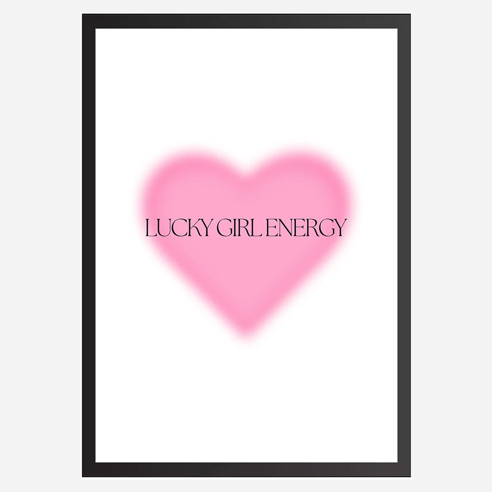 Lucky Girl Energy - Wall Art A3 Size Photo Frame (297 x 420 mm)