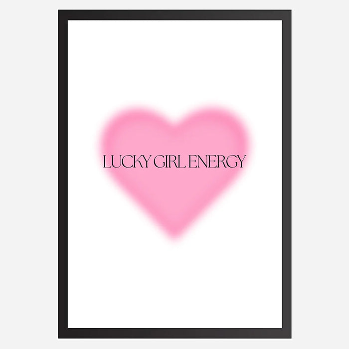 Lucky Girl Energy - Wall Art A3 Size Photo Frame (297 x 420 mm)