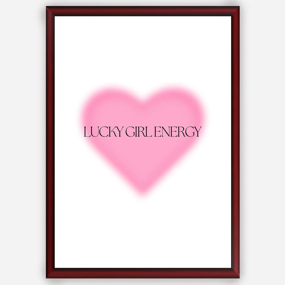 Lucky Girl Energy - Wall Art A3 Size Photo Frame (297 x 420 mm)