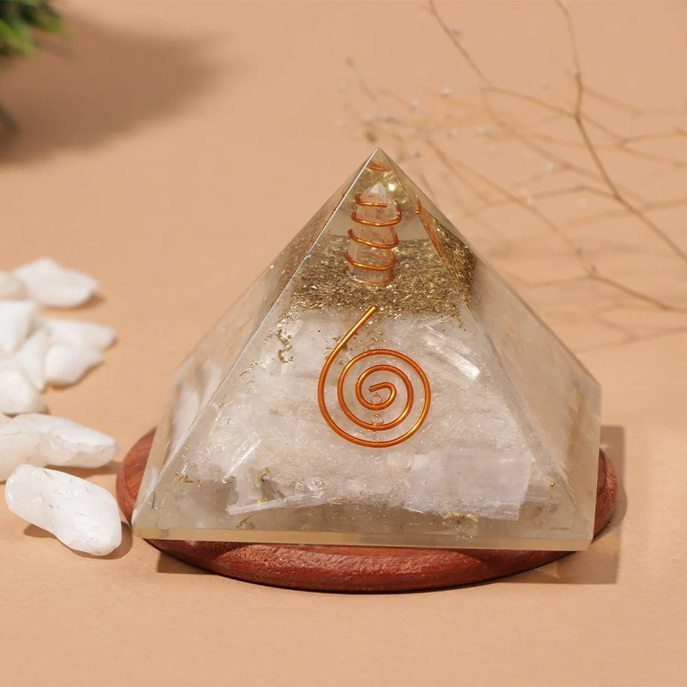 Orgone Selenite Pyramid