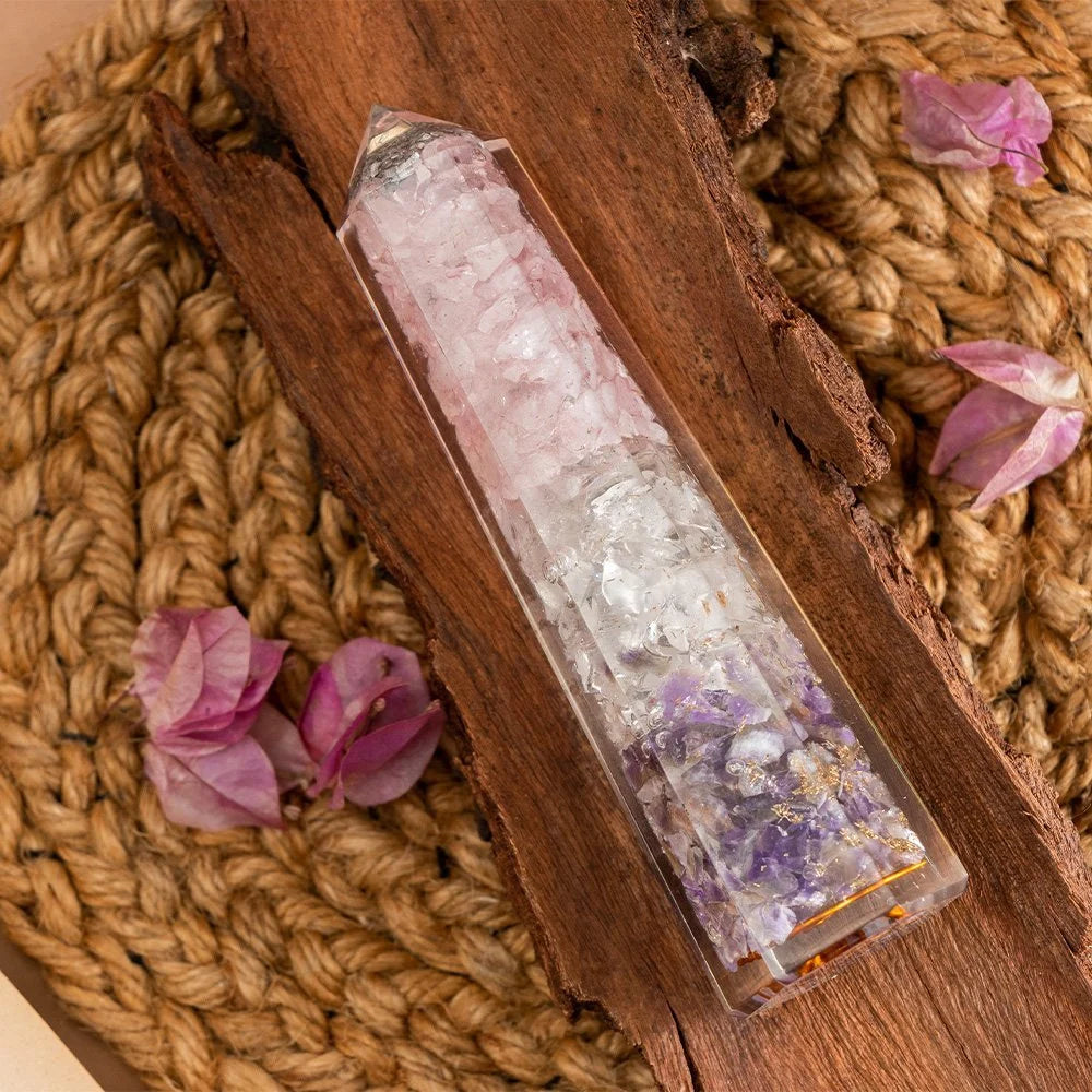 Orgone Amethyst Rock Rose Pencil