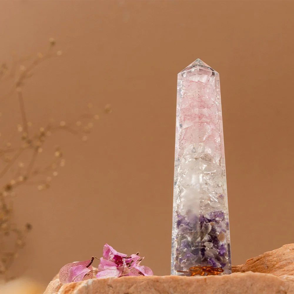 Orgone Amethyst Rock Rose Pencil