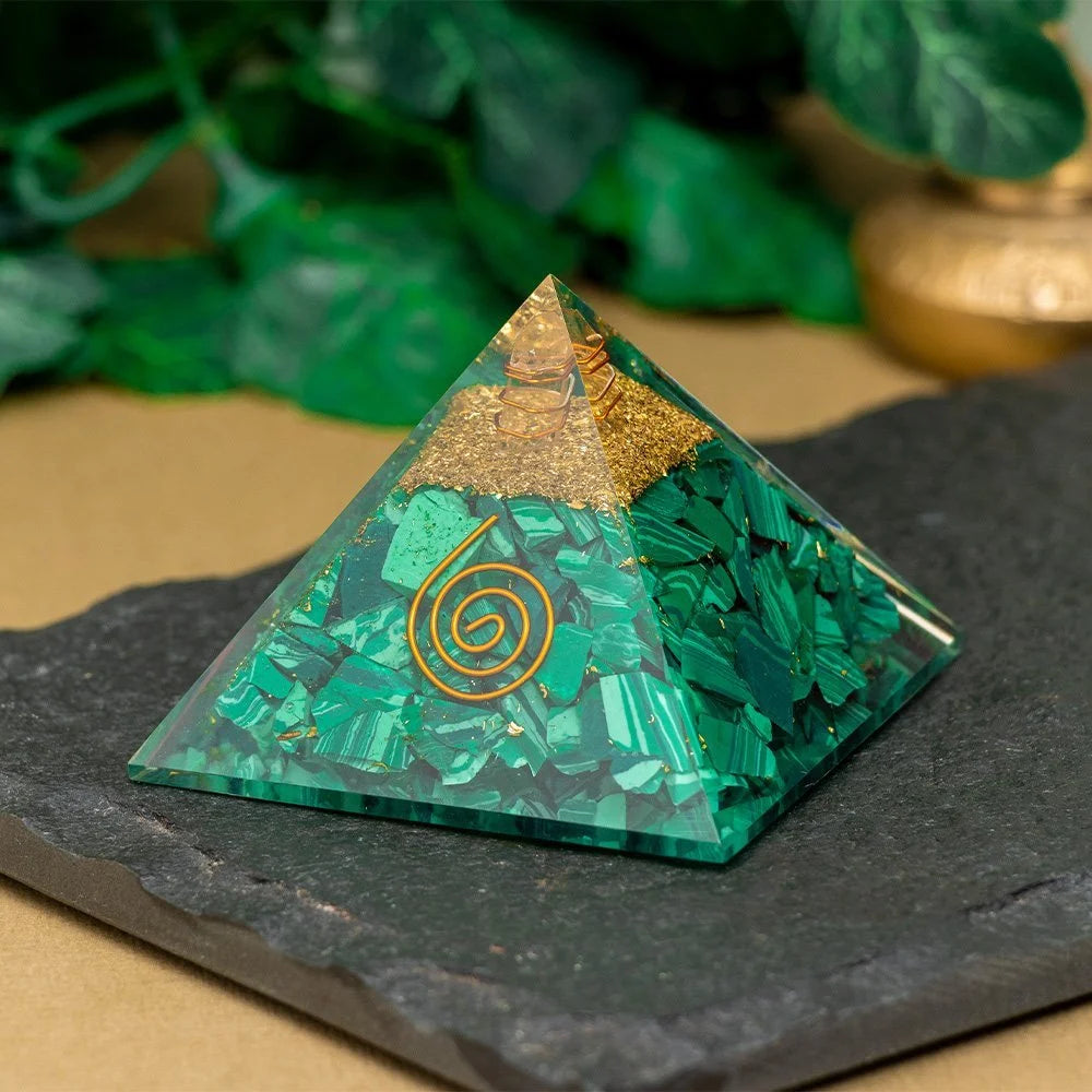 Orgone Malachite Pyramid