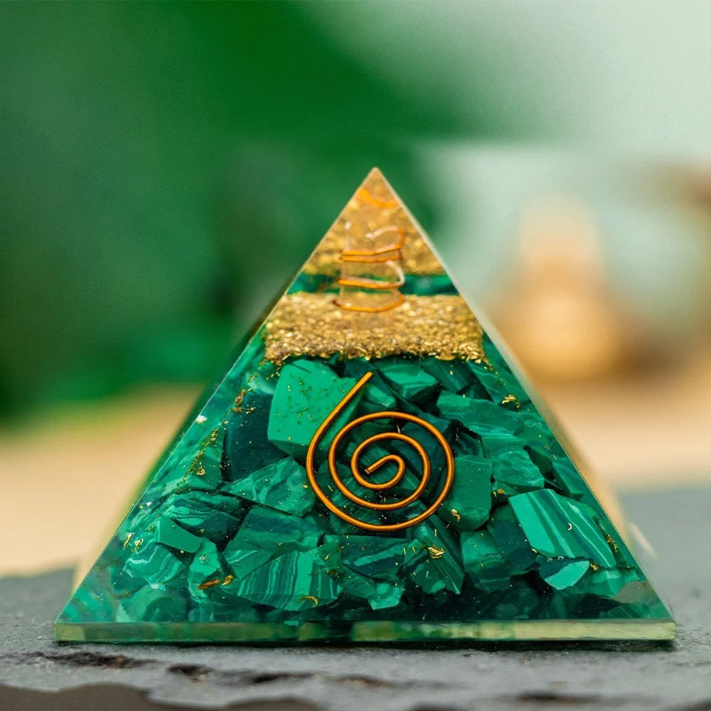 Orgone Malachite Pyramid