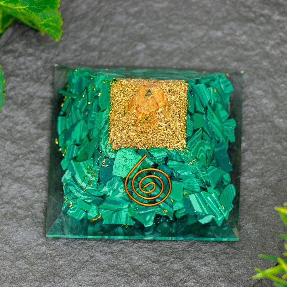 Orgone Malachite Pyramid