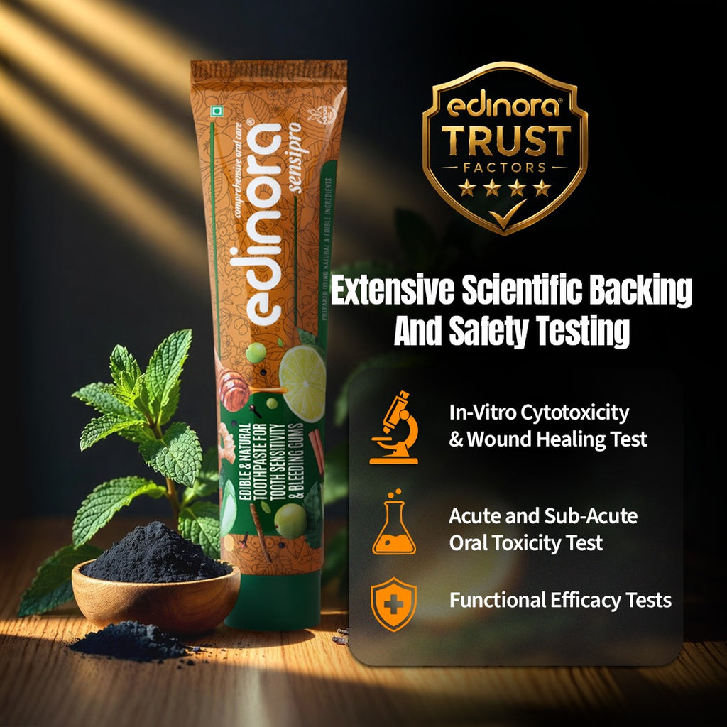 Edinora Sensipro ayurvedic toothpaste | For sensitivity, bad breath & bleeding gums | Oral microbiome friendly | No SLS, Parabens