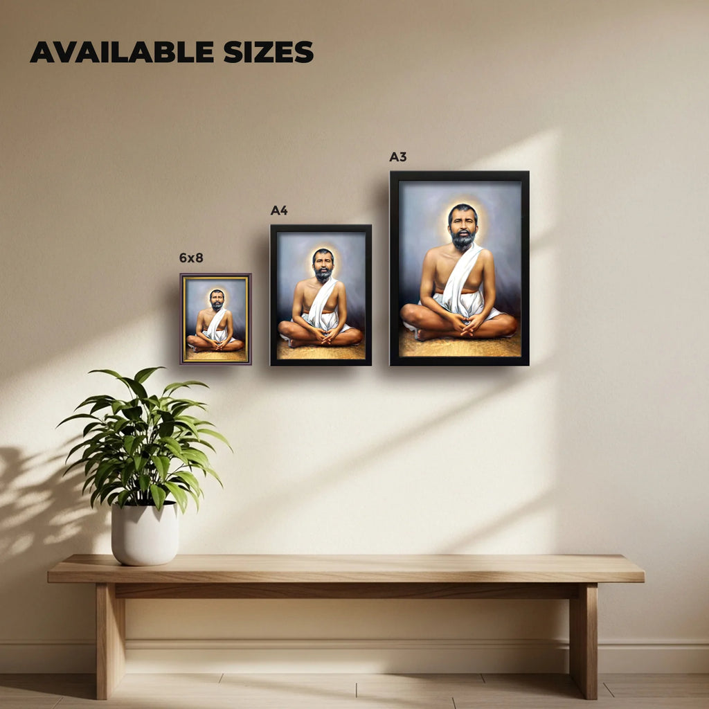 Ramakrishna Paramahansa | Spiritual Guru | Powerful Photo Frame | A3 | A4 | 6x8 inch