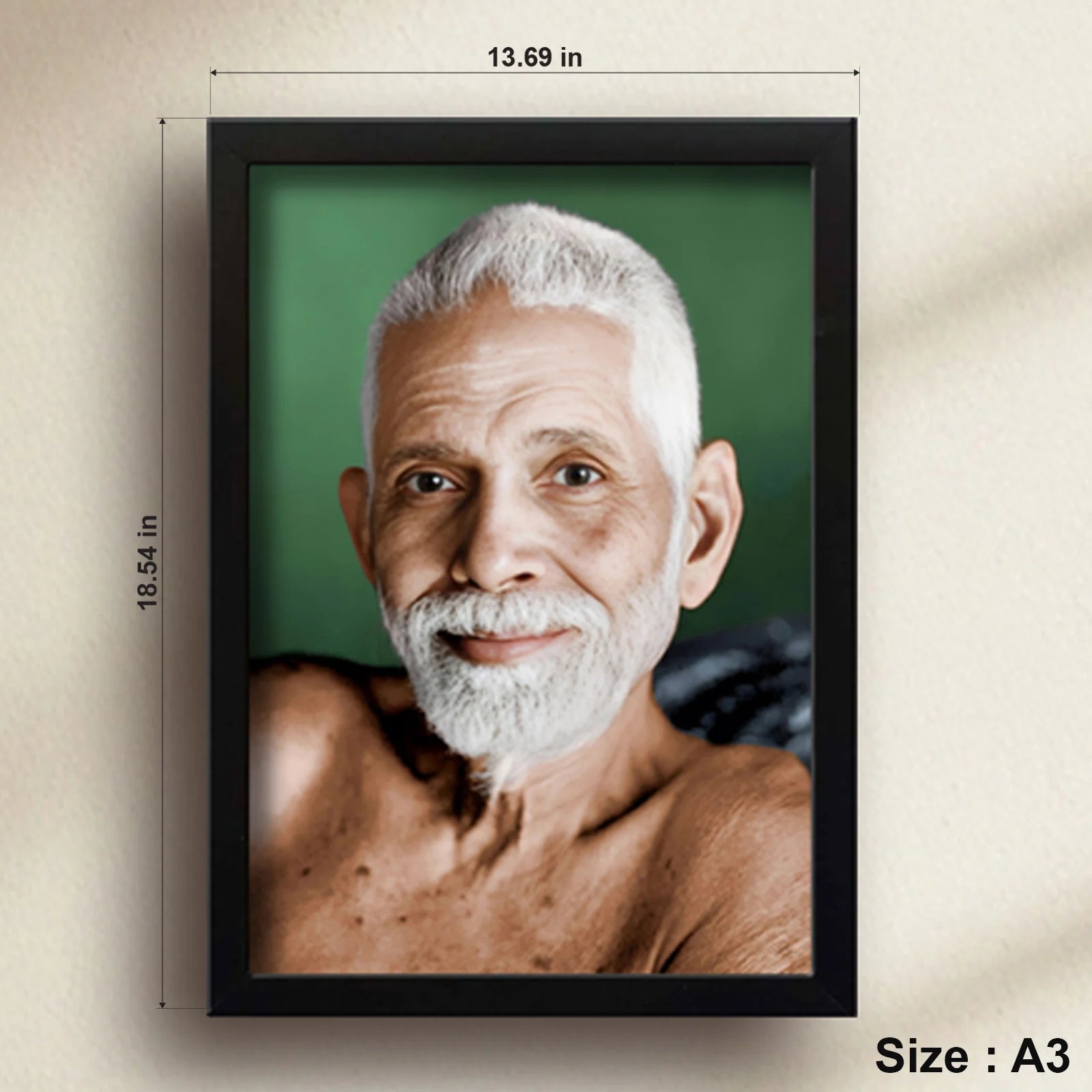 Ramana Maharshi | Spiritual Guru | Powerful Photo Frame | A3 | A4 | 6x8 inch