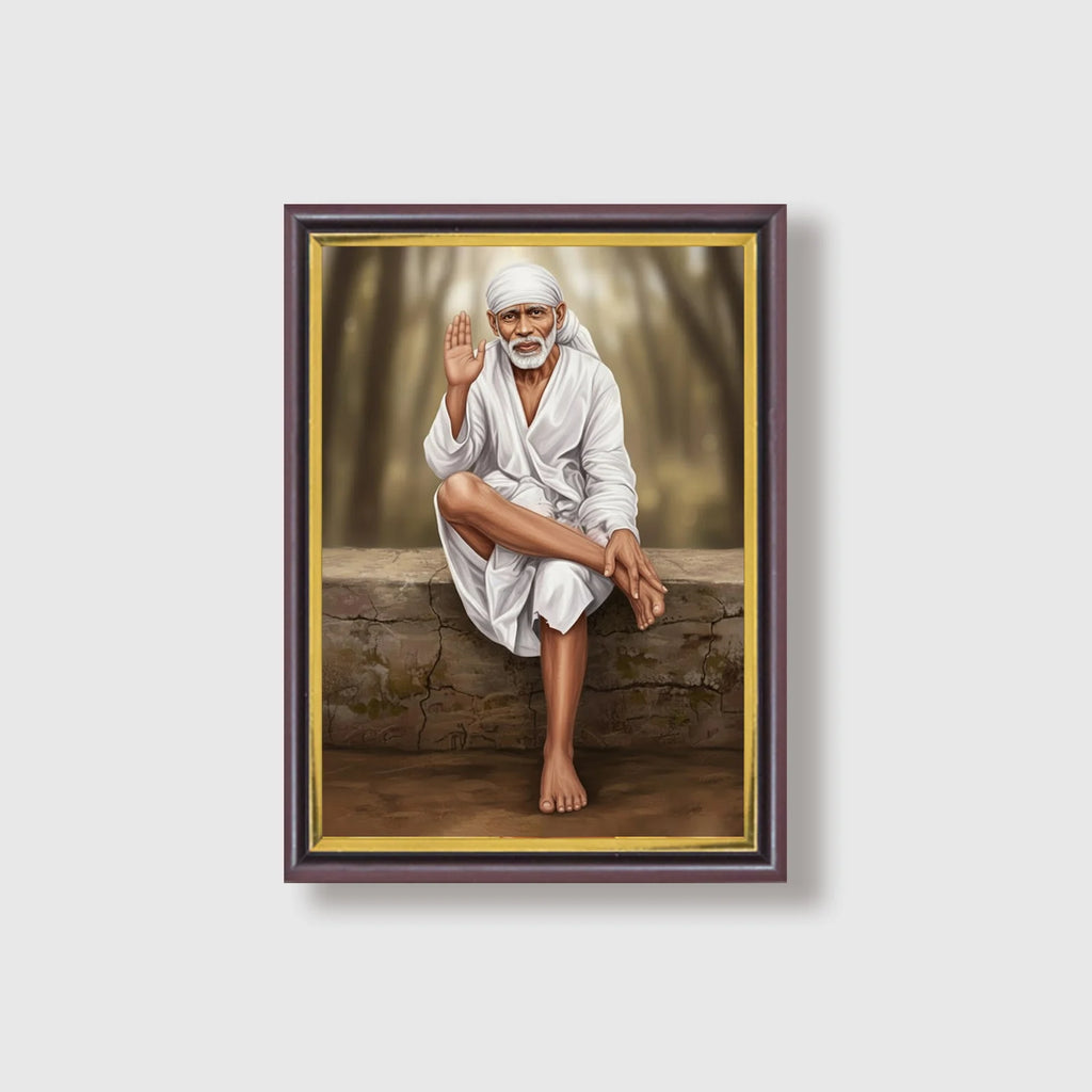 Shirdi Sai Baba | Spiritual Guru | Powerful Photo Frame | A3 | A4 | 6x8 inch
