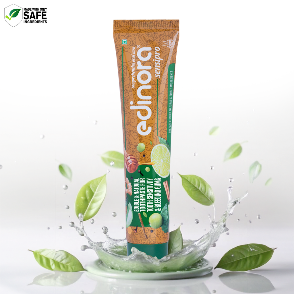 Edinora Sensipro ayurvedic toothpaste | For sensitivity, bad breath & bleeding gums | Oral microbiome friendly | No SLS, Parabens