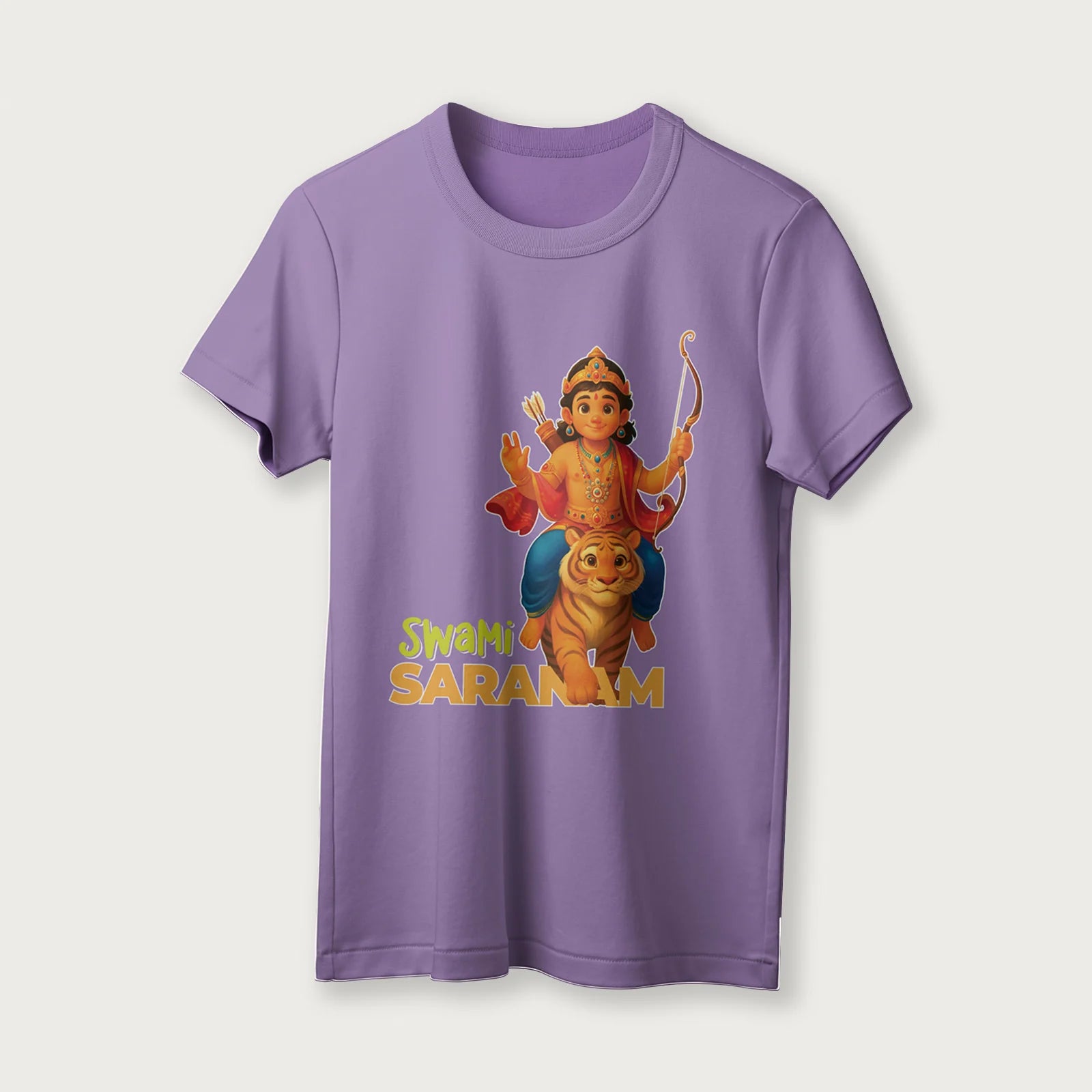 Swami Saranam | English | Unisex T-Shirt | 100% Cotton | Regular Fit | Spiritual Graphic Tee | D1