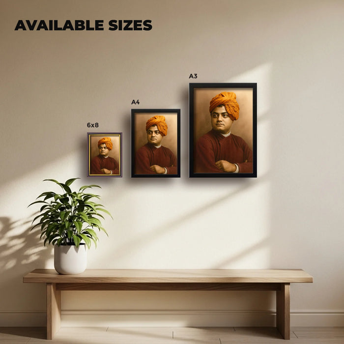 Swami Vivekananda | Spiritual Guru | Powerful Photo Frame | A3 | A4 | 6x8 inch