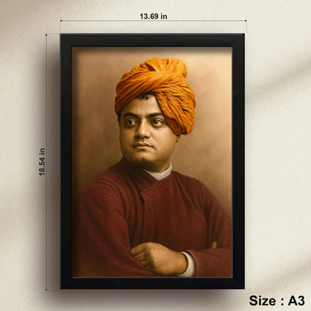 Swami Vivekananda | Spiritual Guru | Powerful Photo Frame | A3 | A4 | 6x8 inch