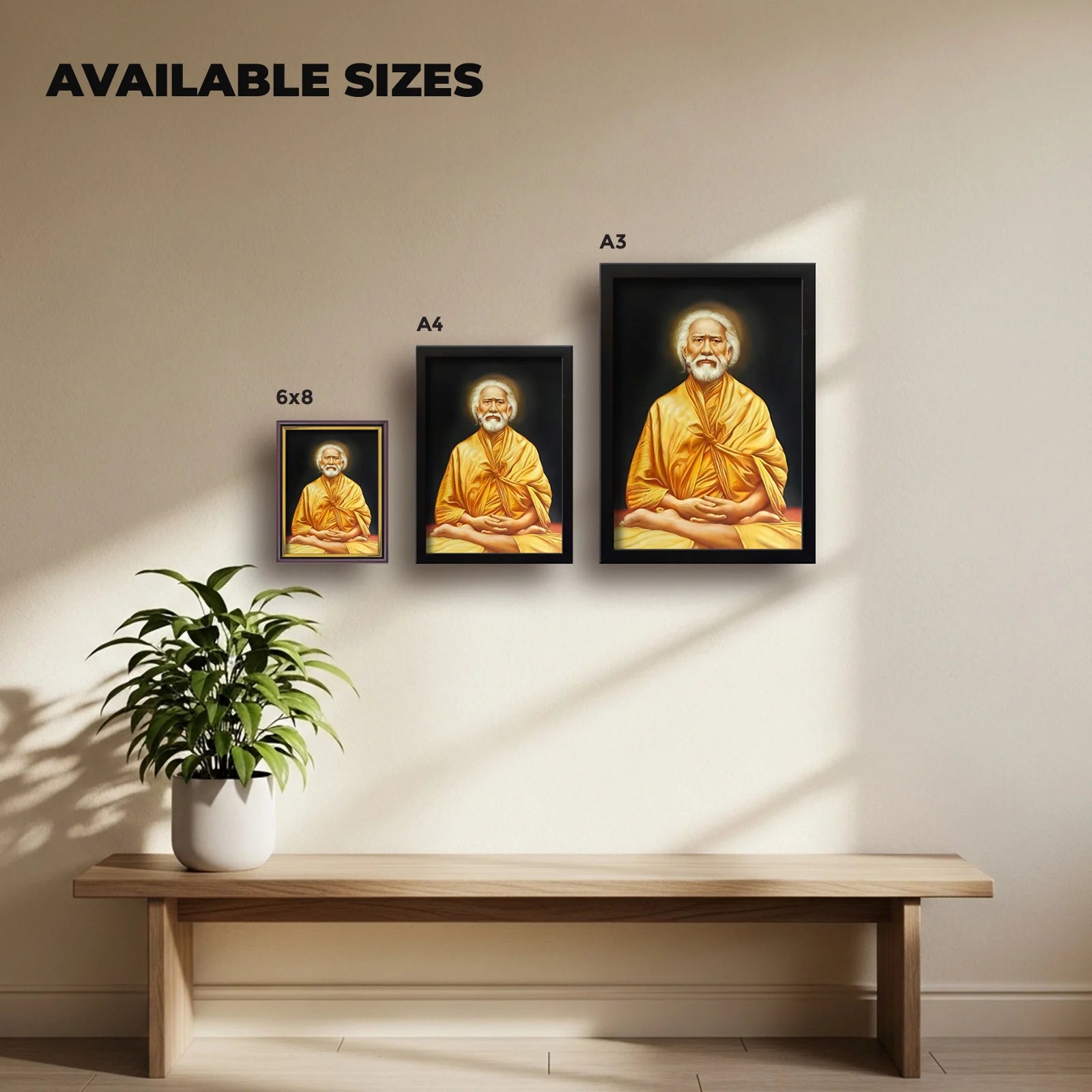 Swami Sri Yukteswar Giri | Spiritual Guru | Powerful Photo Frame | A3 | A4 | 6x8 inch